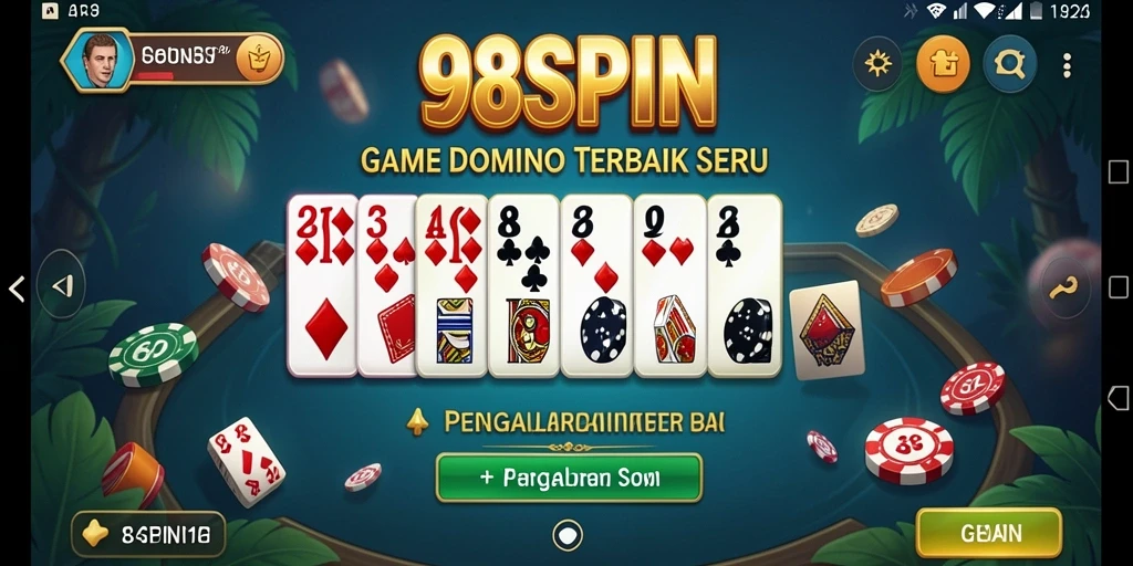 Tampilan gameplay seru dari 98SPIN di dunia Domino.