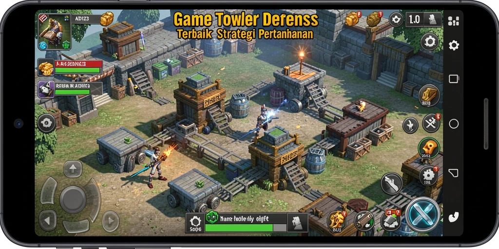 Gameplay Tower Defense yang menegangkan dan strategis di ASD123.