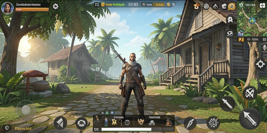 Tampilan gameplay D73 yang menakjubkan dalam simulasi kehidupan sehari-hari.