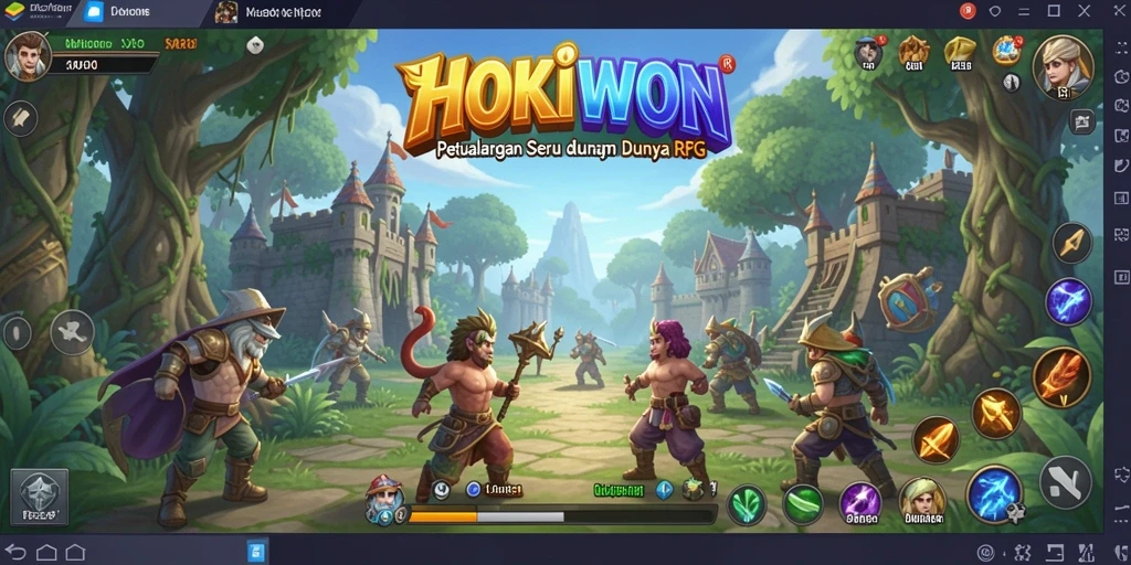 Gameplay seru HOKIWON dengan pertarungan dinamis dan petualangan mendebarkan.