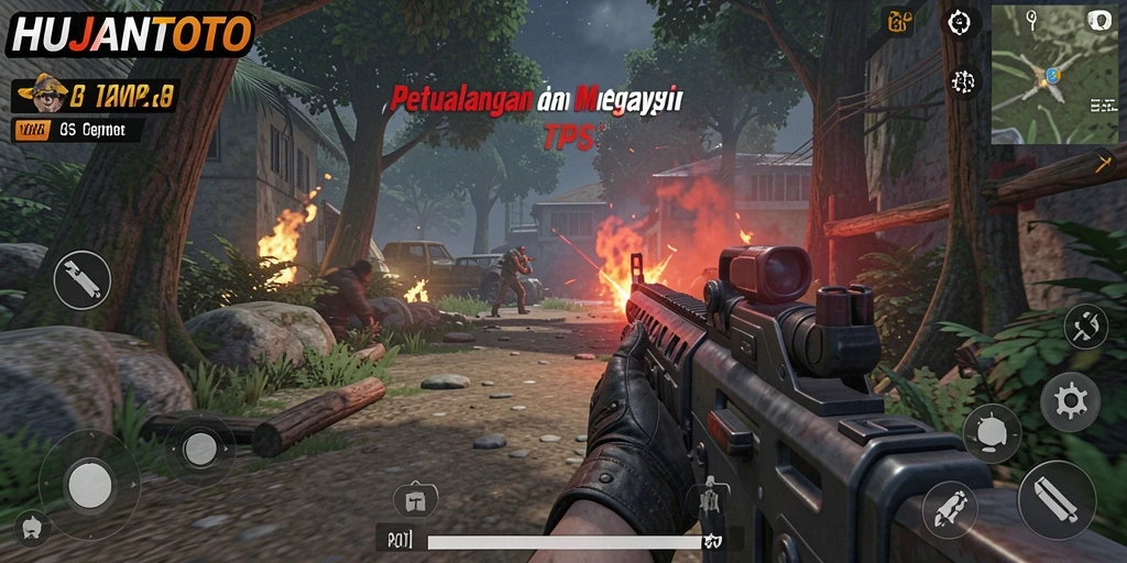 Gameplay seru HUJANTOTO dengan pertarungan yang mendebarkan.
