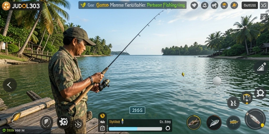 Screenshot gameplay JUDOL303 yang menunjukkan aksi memancing yang seru.