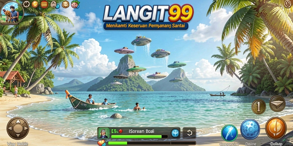 Tampilan utama LANGIT99 yang menampilkan gameplay seru dan menantang.