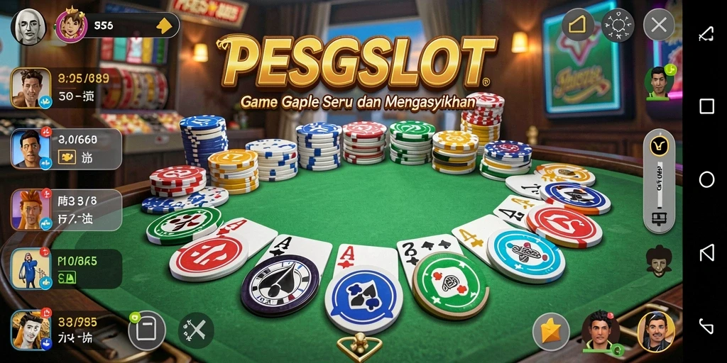 Screenshot gameplay PESGSLOT yang seru dan interaktif dalam bermain Gaple.