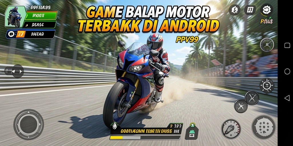 Tampilan gameplay seru dari PPV99 dengan aksi balapan motor yang menegangkan.