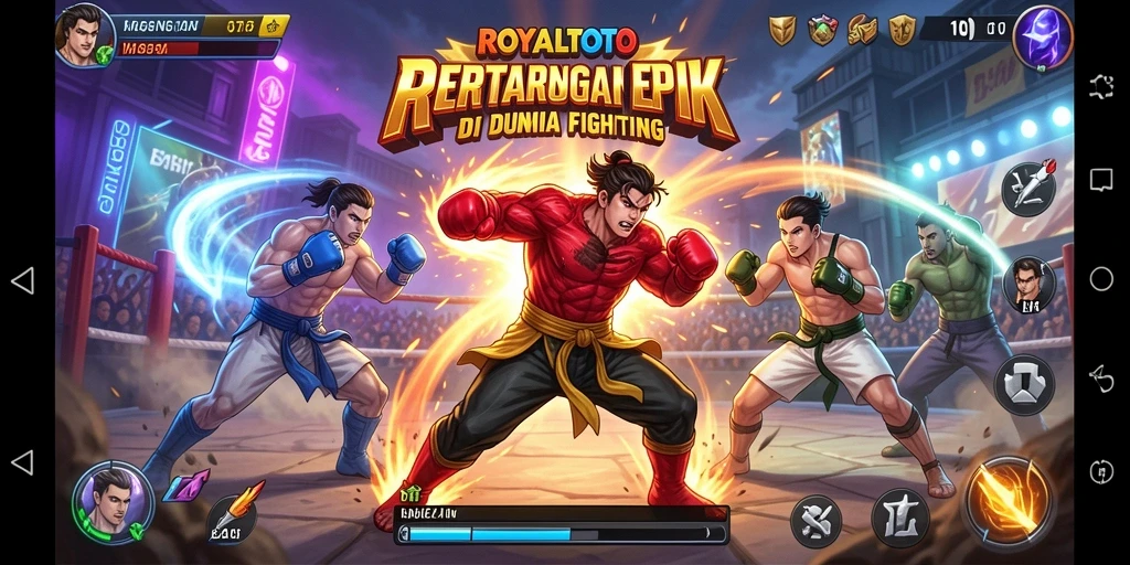 Tangkapan layar utama ROYALTOTO menampilkan aksi bertarung yang mendebarkan.