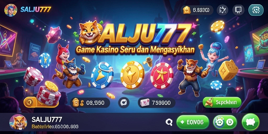 Tampilan gameplay SALJU777 yang memukau dan penuh warna.