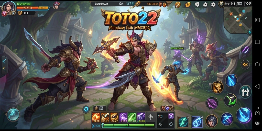 Menampilkan aksi seru dalam permainan MMORPG TOTO22.