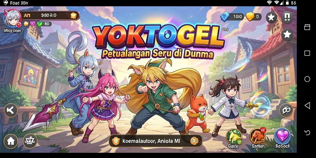Gameplay YOKTOGEL menampilkan karakter anime yang beraksi dalam petualangan seru.